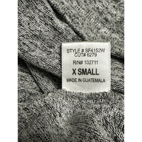 Gibson Womens Tunic Top Gray Marled Long Sleeve Convertible Neck High Low XS New - Picture 8 of 9